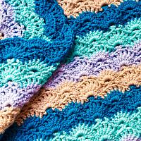 Sandy Shores Crochet Ombre Beach Mat  - Project by rajiscrafthobby