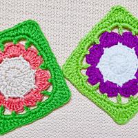 Easy Crochet Afghan Flower Granny  Square - Project by rajiscrafthobby