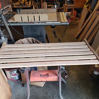 Restored a teak garden bench with reclaimed teak.