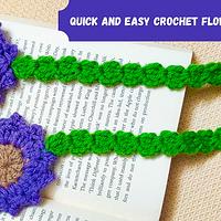 Quick and Easy Crochet Flower Bookmark - Project by rajiscrafthobby