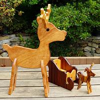 Christmas Raffle Prizes for the local community club - a big Reindeer plus little Reindeer & Sleigh - Project by crowie