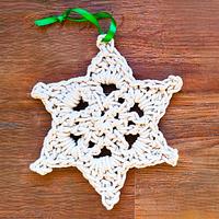 Folksy Crochet Snowflake Ornament With Macrame Cord - Project by rajiscrafthobby