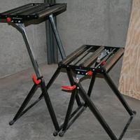 Height adjusts, but barely passes as a woodworking project.
