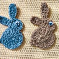 How To Crochet Easter Bunny Applique - Project by rajiscrafthobby