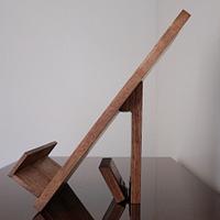 Dual-position Walnut and Maple Cookbook Stand (and Matching Napkin Holder)