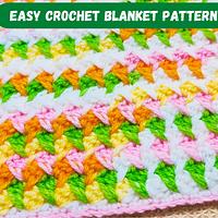 Easy Crochet Blanket Pattern with Variegated Yarn - Project by rajiscrafthobby