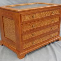 Rock and sea shell display cabinet
