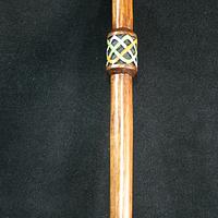 Celtic Knot Carving On A Walking Stick