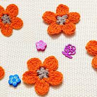 Crochet Flower using Treble Crochet - Project by rajiscrafthobby