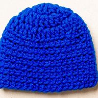 One Hour Cobalt Ridge Crochet Beanie with Bulky Yarn - Project by rajiscrafthobby