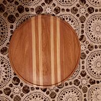 PLATTER MADE FROM STRIPS OF VERY OLD AUSTRALIAN HARD WOOD - Project by CLIFF OLSEN