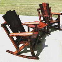 Adirondack/Farmhouse Rocking Chairs - Project by Okie Craftsman