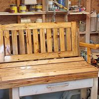 Beetle killed pine porch swing 