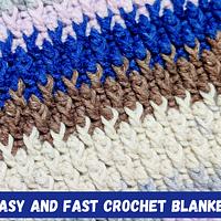 Fast and Easy Crochet Blanket with Alpine Stitch - Project by rajiscrafthobby