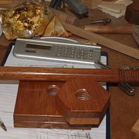 Vertical Paper Towel Holder (wooden threads).