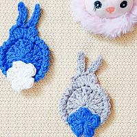 Quick and Easy Crochet Easter Bunny Applique - Project by rajiscrafthobby