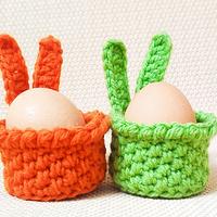 Crochet Mini Easter Egg Bunny Basket - Project by rajiscrafthobby