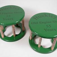 Commemorative Stools for the Buckley Old Engine Show - Project by Jim Jakosh
