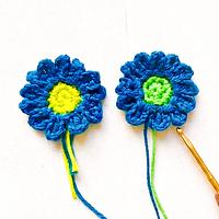 Quick Crochet Flower Applique The Ultimate Scrap Yarn Buster - Project by rajiscrafthobby