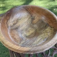 Live Oak Bowl with Brass Inlay.