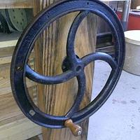 A vintage Wheel drive for the leg vise