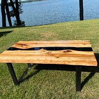 Live Edge Resin Pecan Coffee Table - Project by oldrivers