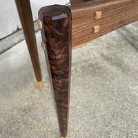 Side Table in Walnut and Curly Maple