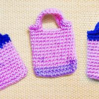 Quick Crochet Mini Tote Bag - Project by rajiscrafthobby