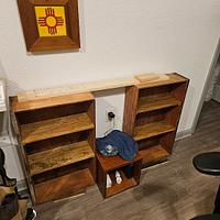 Recycled drawers into Book Shelves