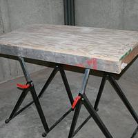 Height adjusts, but barely passes as a woodworking project.