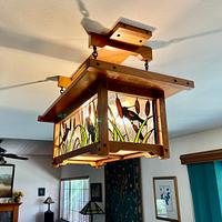 Greene and Greene Style Ceiling Light 