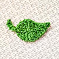 How To Crochet A Leaf Applique Quick and Easy Crochet Pattern - Project by rajiscrafthobby