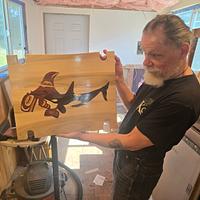 Marquetry - Orca Spirit bench