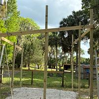 Cowgirl pool screen pergola 