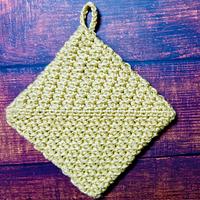 How To Crochet A Easy Textured Double Thick Potholder - Project by rajiscrafthobby