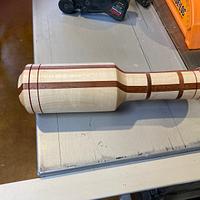 Practice lathe results in new chisel mallet. 