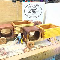 Wooden Toy Vehicles for gifts, give aways and fund raising for the local community club