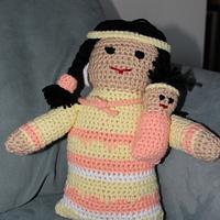  Native American Doll & Papoose Bunting