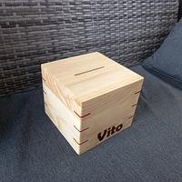 WOODEN ''PIGGY'' BOX / WOODEN VAULT
