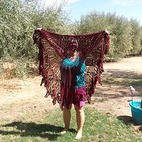 Cinnamon Butterfly/Burgundy Butterfly Shawls