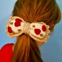 Pizza Bow Hair Tie - Project by CharleeAnn