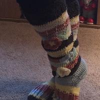 Crocheted Knee High Socks