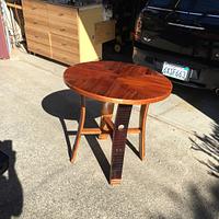 Wine barrel and Brazilian cherry table - Project by Thornwood Lou