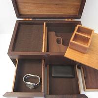 Men's Valet Box With Phone Charging and Hidden Compartments. 