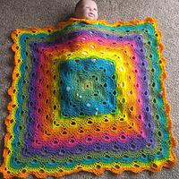 Rainbow Virus Baby Blanket - Project by Lcbax