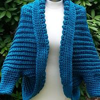 Teal Simple Shrug - Project by Maria Delgado-Pontani