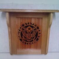 United States Army Veteran wall shelf - Project by Rickswoodworks