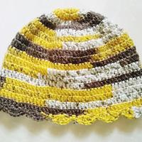 Toddler Shell Stitch Border Cap Free Pattern - Project by rajiscrafthobby