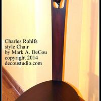Rohlfs Charles Style Desk Chair High Back Recreated Mahogany PBS Roadshow 