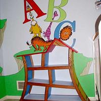 Child's Dr. Seuss Style Bookcase